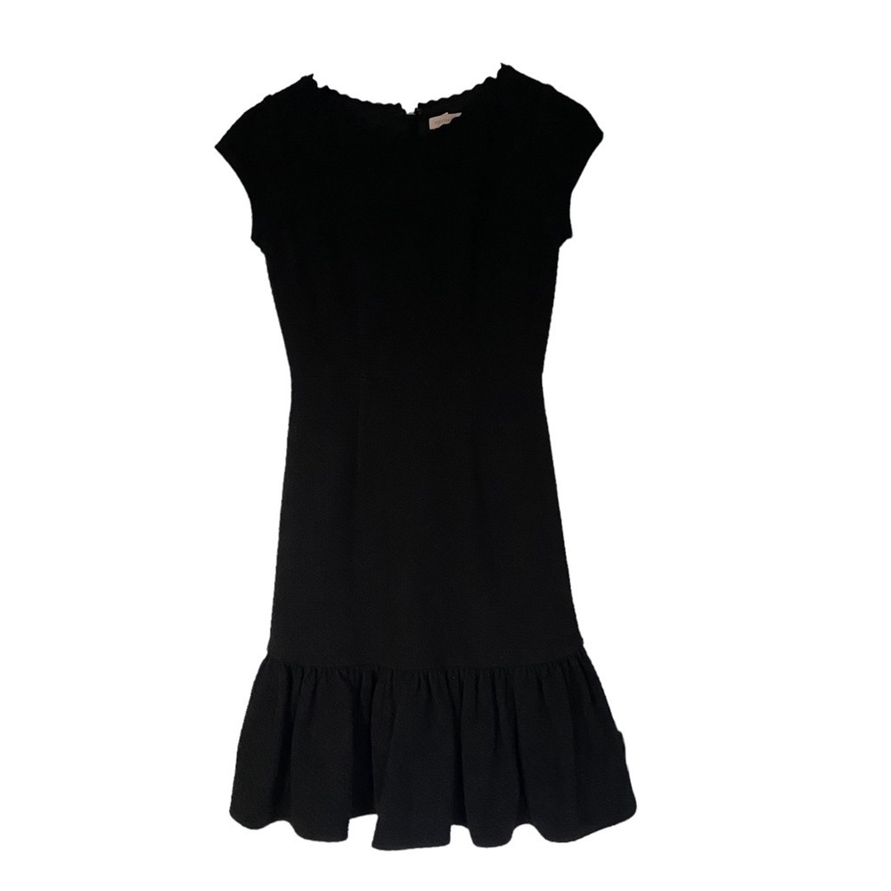 Rebecca Taylor Women's Honeycomb Stretch Texture Dress Fit & Flare Black Size 00 - Picture 5 of 13